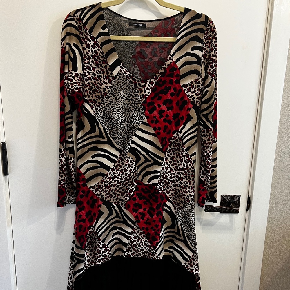 Mary Cool Paris Multi Animal Print Dress-M